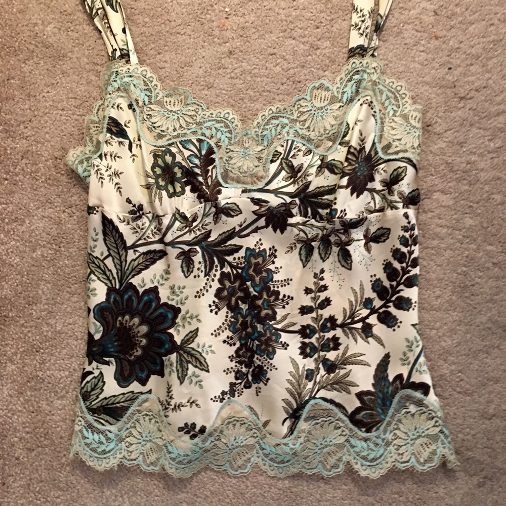 Floral Print Silk Camisole